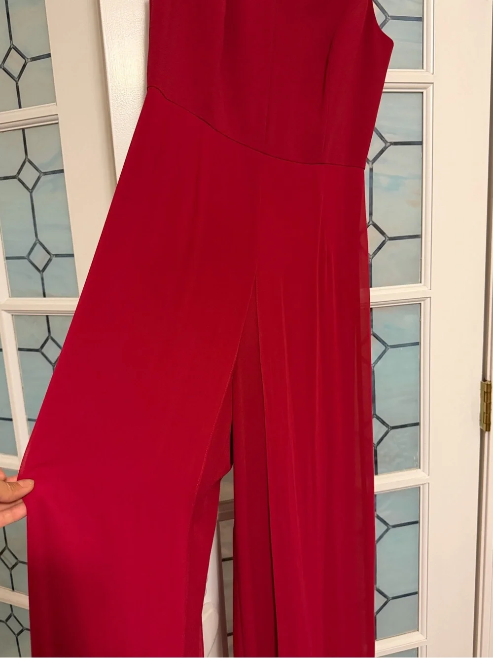 Red Sleeveless Maxi jumpsuit, New, I didn’t like it on me - Picture 2 of 9